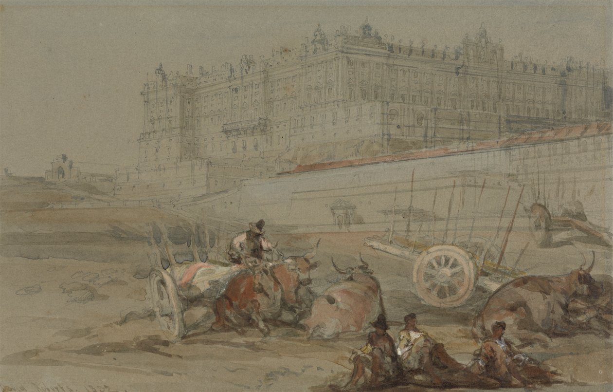 Le Palais Royal, Madrid, 1832 - David Roberts