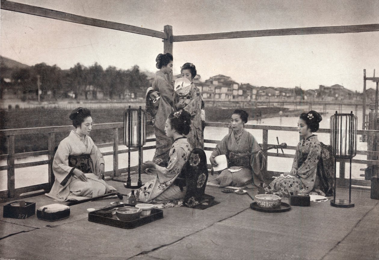Un repas japonais, vers 1903 - David Stevenson and Co