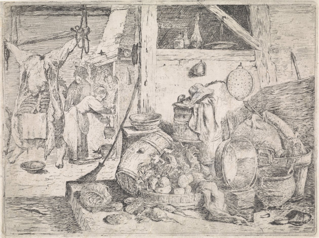 Intérieur de cuisine - David Teniers (II) (attributed to)