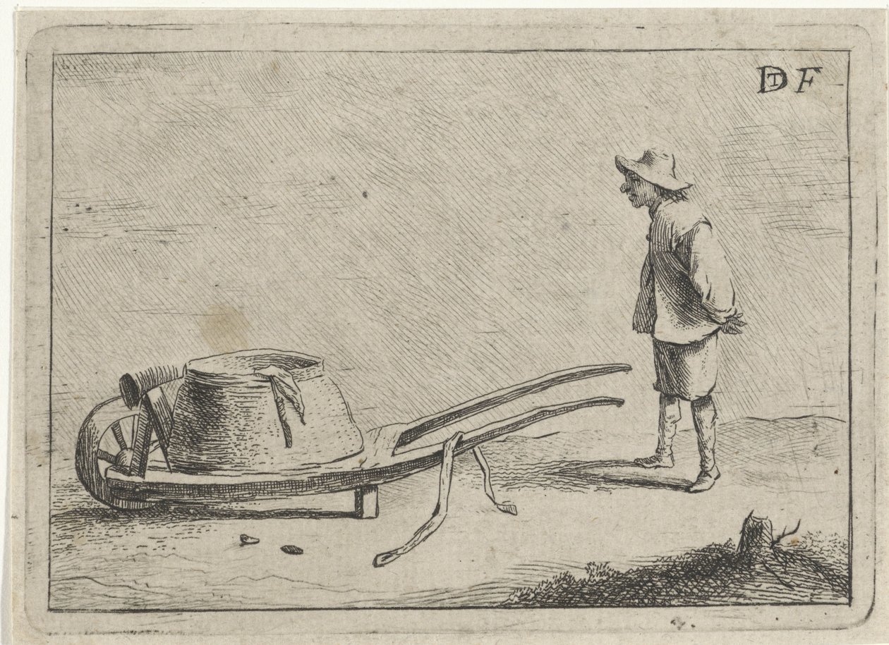 Homme avec une brouette - David Teniers (II)
