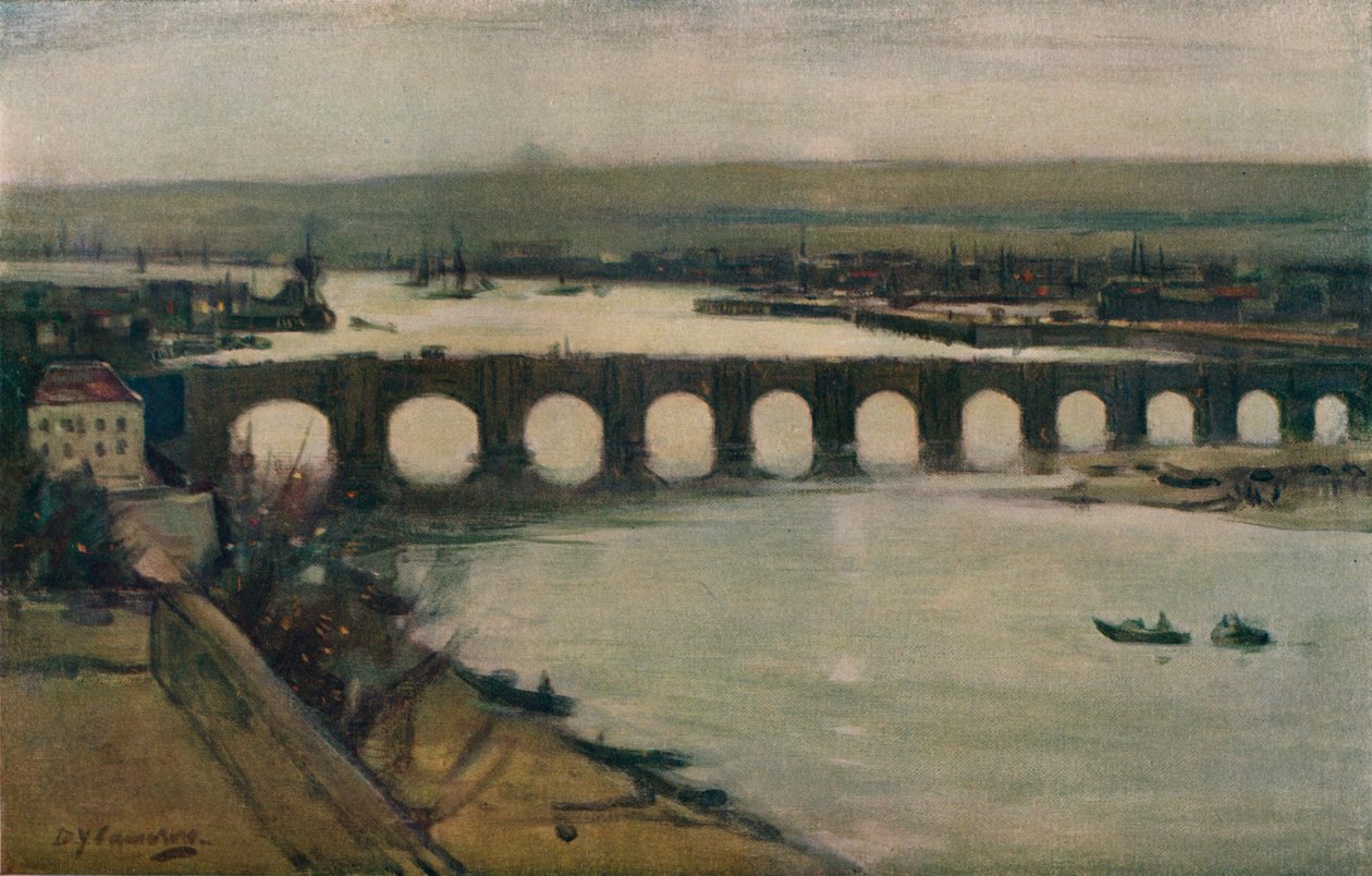 Pont de Berwick, vers 1912 - David Young Cameron