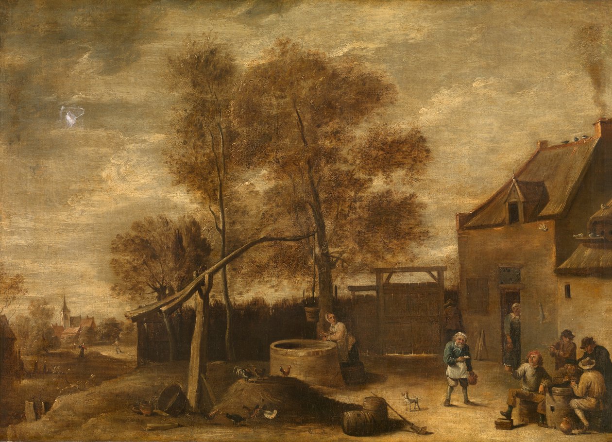 Dans la cour de la ferme - David the Younger Teniers