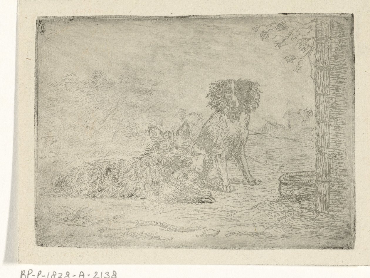 Deux chiens - David van der Kellen