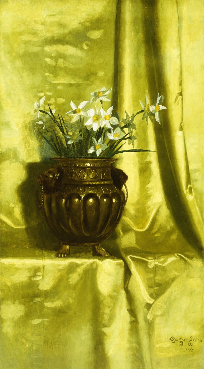 Narcisse dans un vase en laiton - De Scott Evans