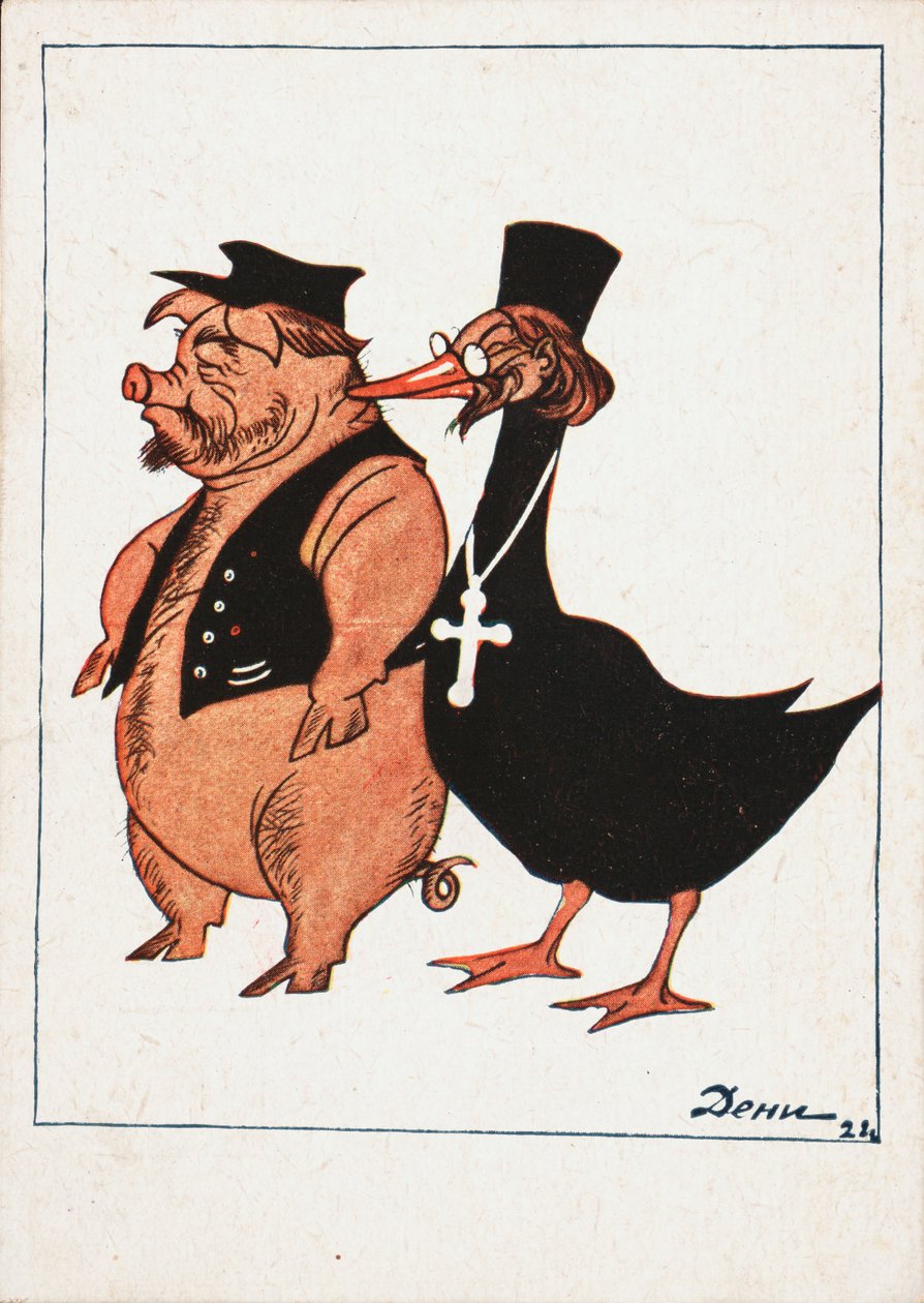 Koulak et prêtre, 1922 - Deni