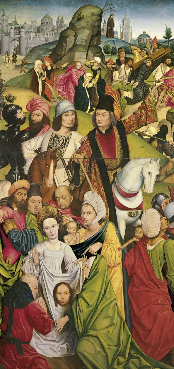 Sainte Véronique et un groupe de chevaliers - Derick Baegert