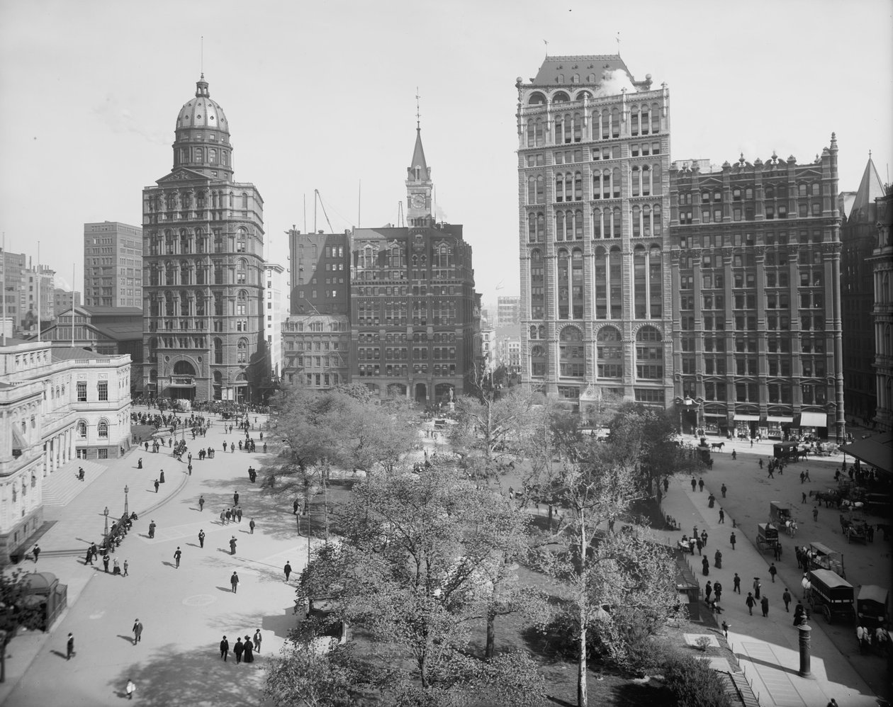 Newspaper Row, Park Row, New York City, c.1890-1910 - Detroit Publishing Co.