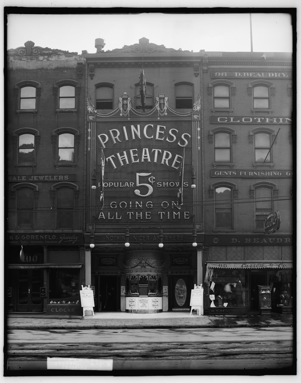 Théâtre Princess, Detroit, vers 1900 (photo n/b) - Detroit Photographic Co.