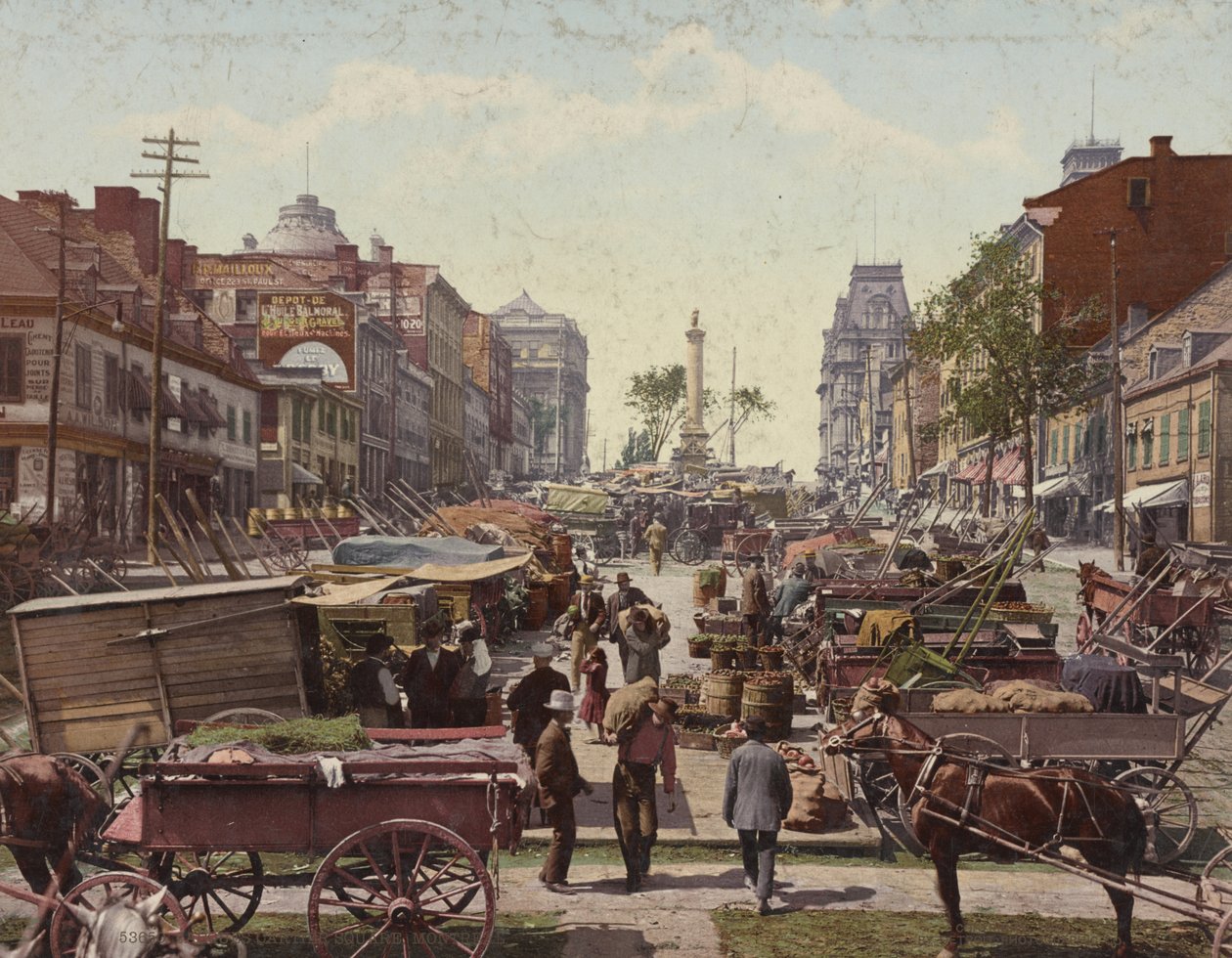Place Jacques Cartier, Montréal, 1901 - Detroit Publishing Co.