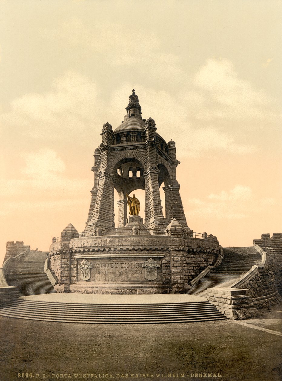 Monument Kaiser Wilhelm, Westphalie, Allemagne, vers 1900 - Detroit Publishing Co.