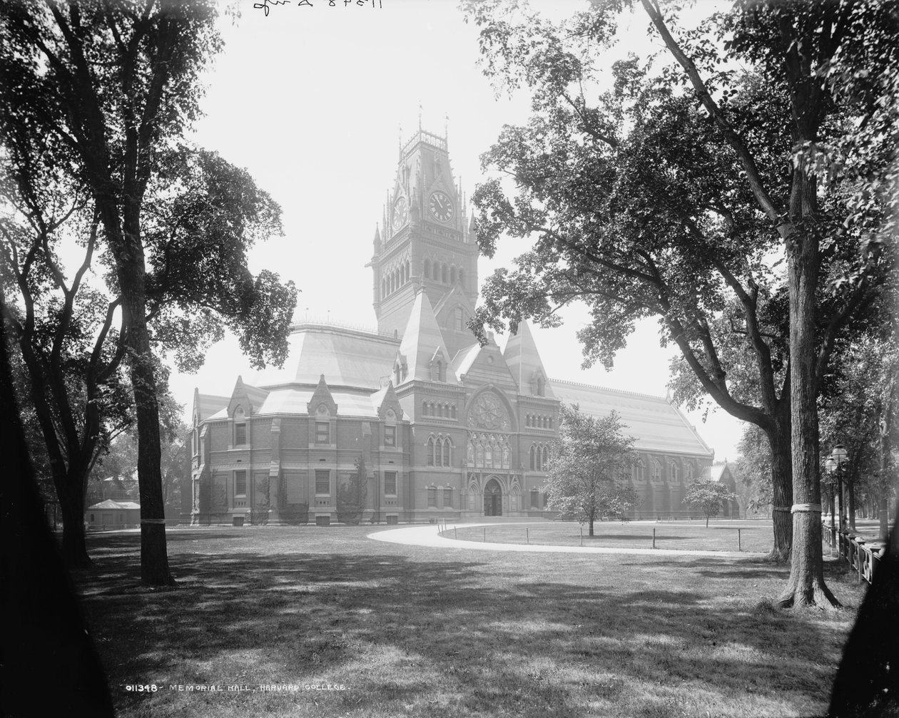 Memorial Hall, Harvard College, vers 1899 - Detroit Publishing Co.
