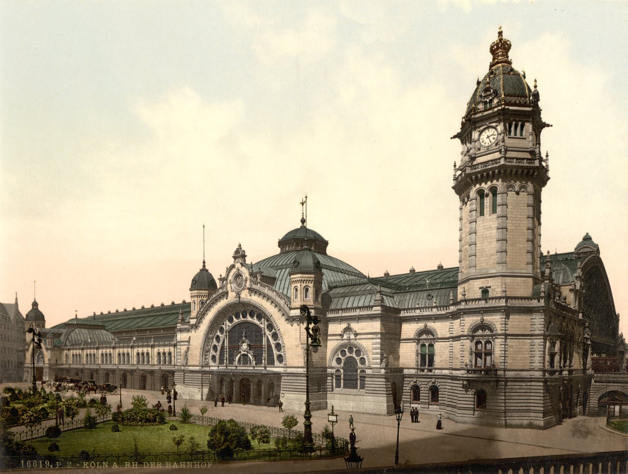 Gare ferroviaire, Cologne, Allemagne, vers 1900 - Detroit Publishing Co.