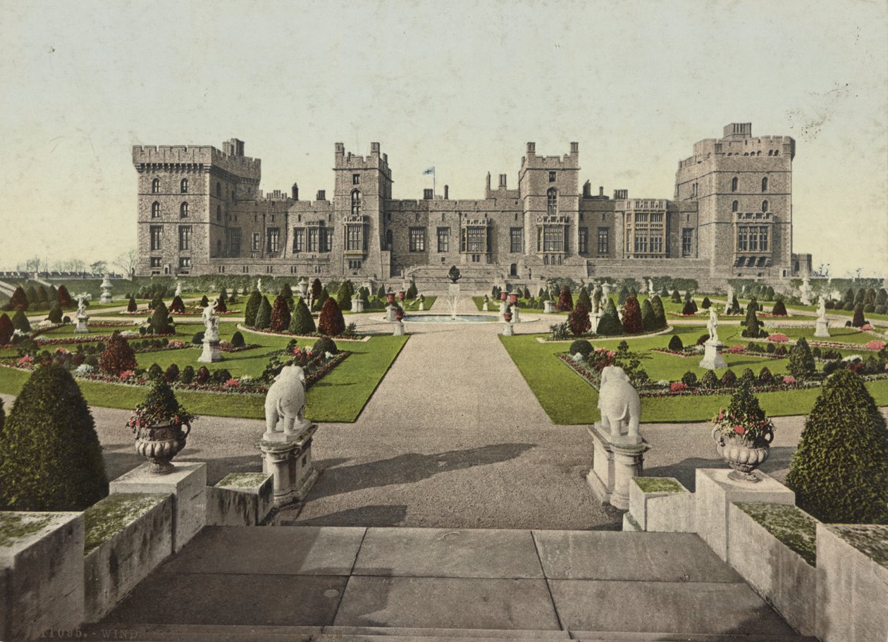 Terrasse Est du château de Windsor, vers 1900 - Detroit Publishing Co.