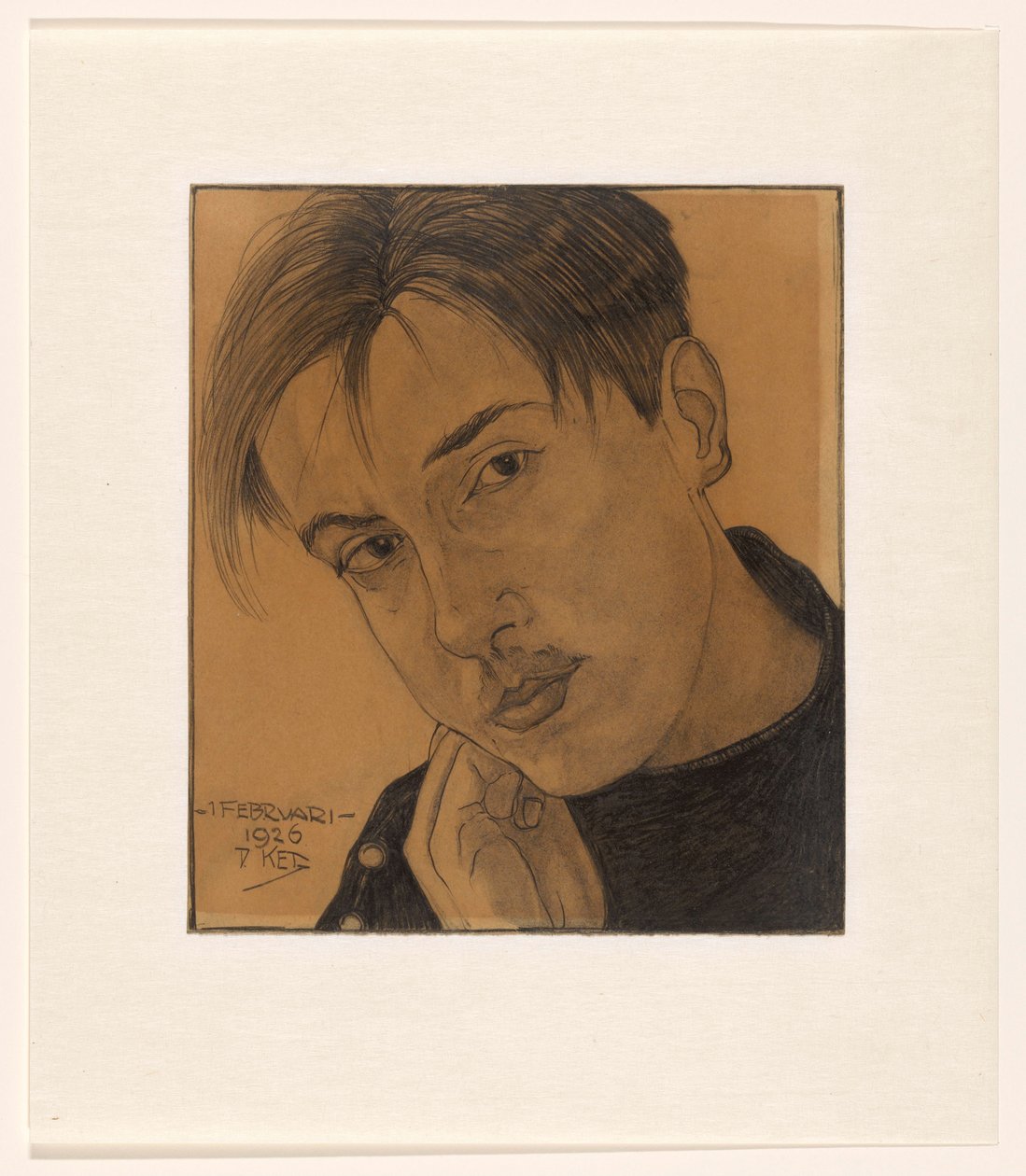 Autoportrait (avec main) - Dick Ket (signed by artist)