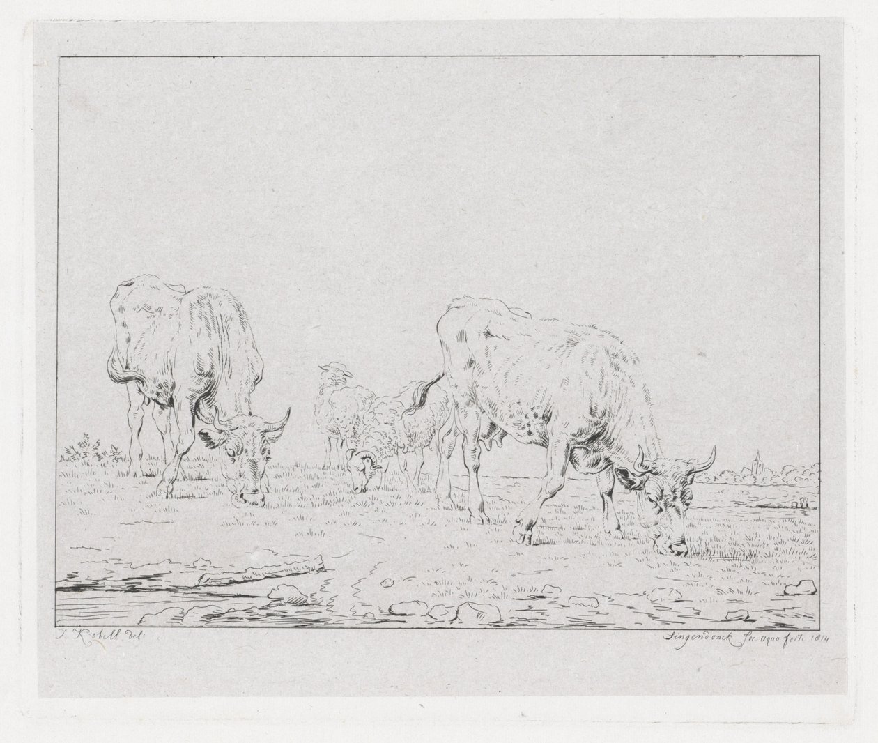 Vaches paissant - Diederik Jan Singendonck