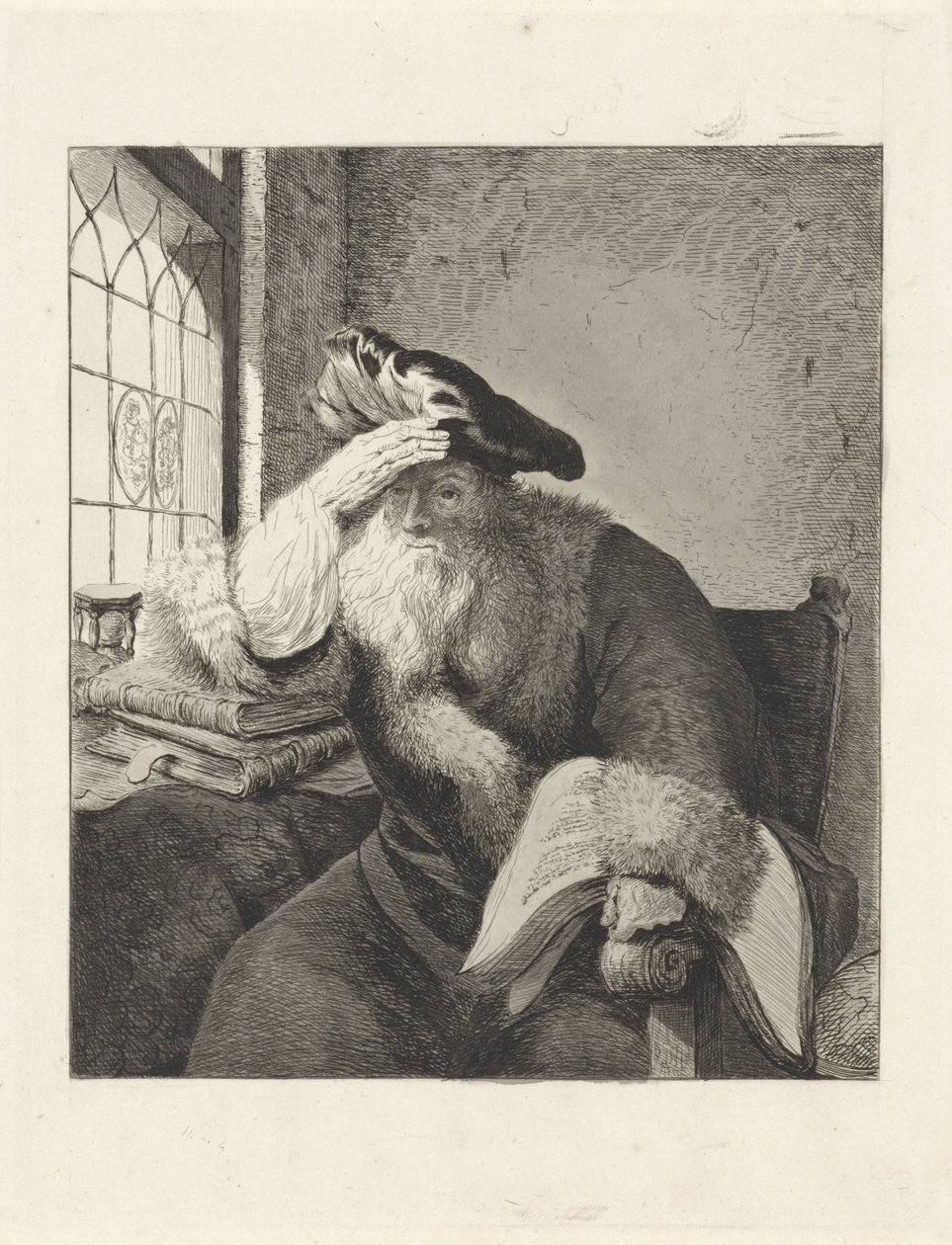 Vieil homme à la fenêtre - Diederik Jan Singendonck