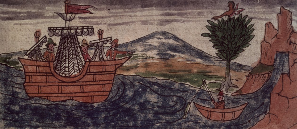 Fol.197v Un espion indien observe l