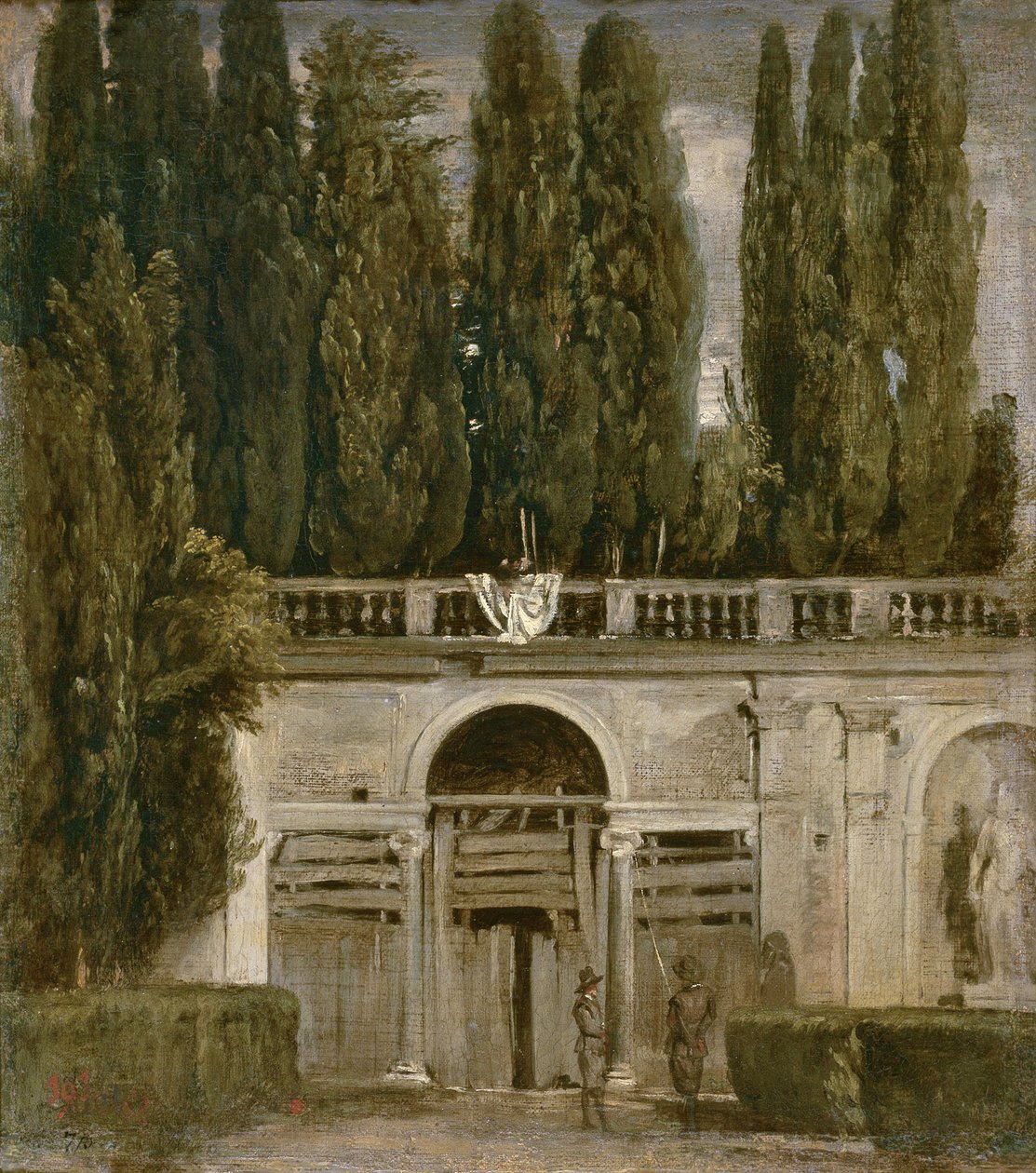 Vue des jardins de la Villa Médicis à Rome, vers 1630 - Diego Velázquez