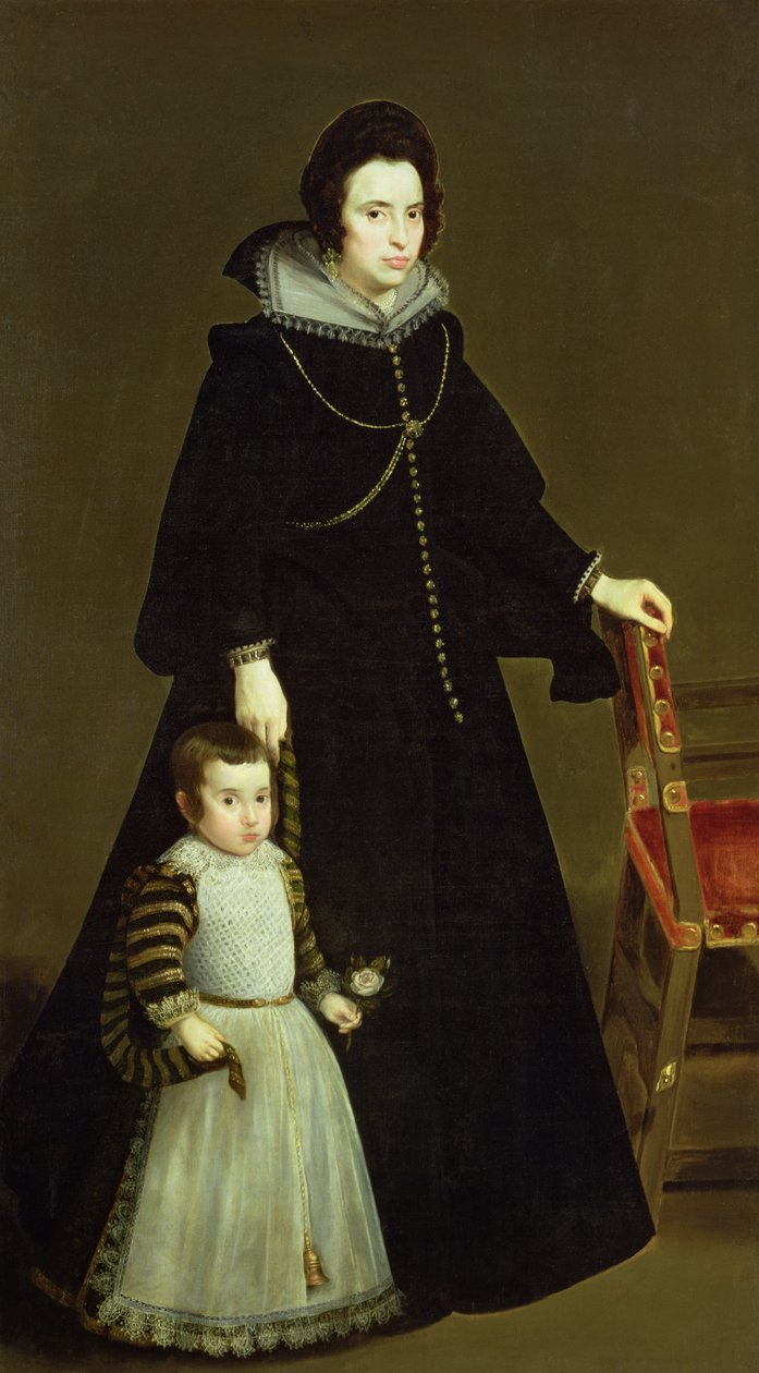 Dona Antonia de Ipenarrieta y Galdos (1599-1635) et son fils, vers 1631 - Diego Velázquez