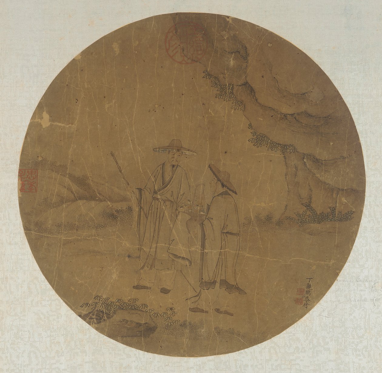 Paysage : deux figures - Ding Guanpeng