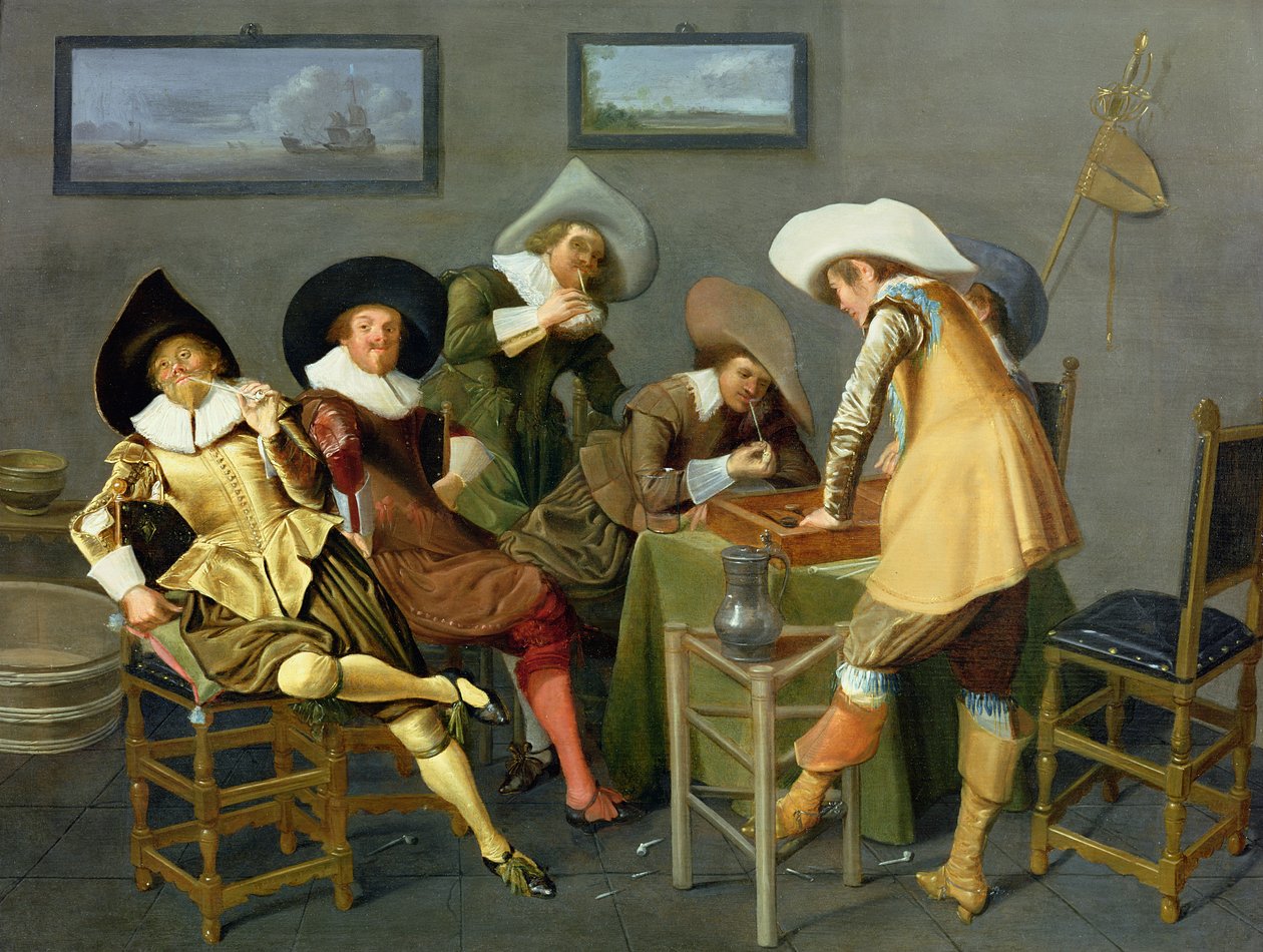 Cavaliers dans une taverne - Dirck Hals