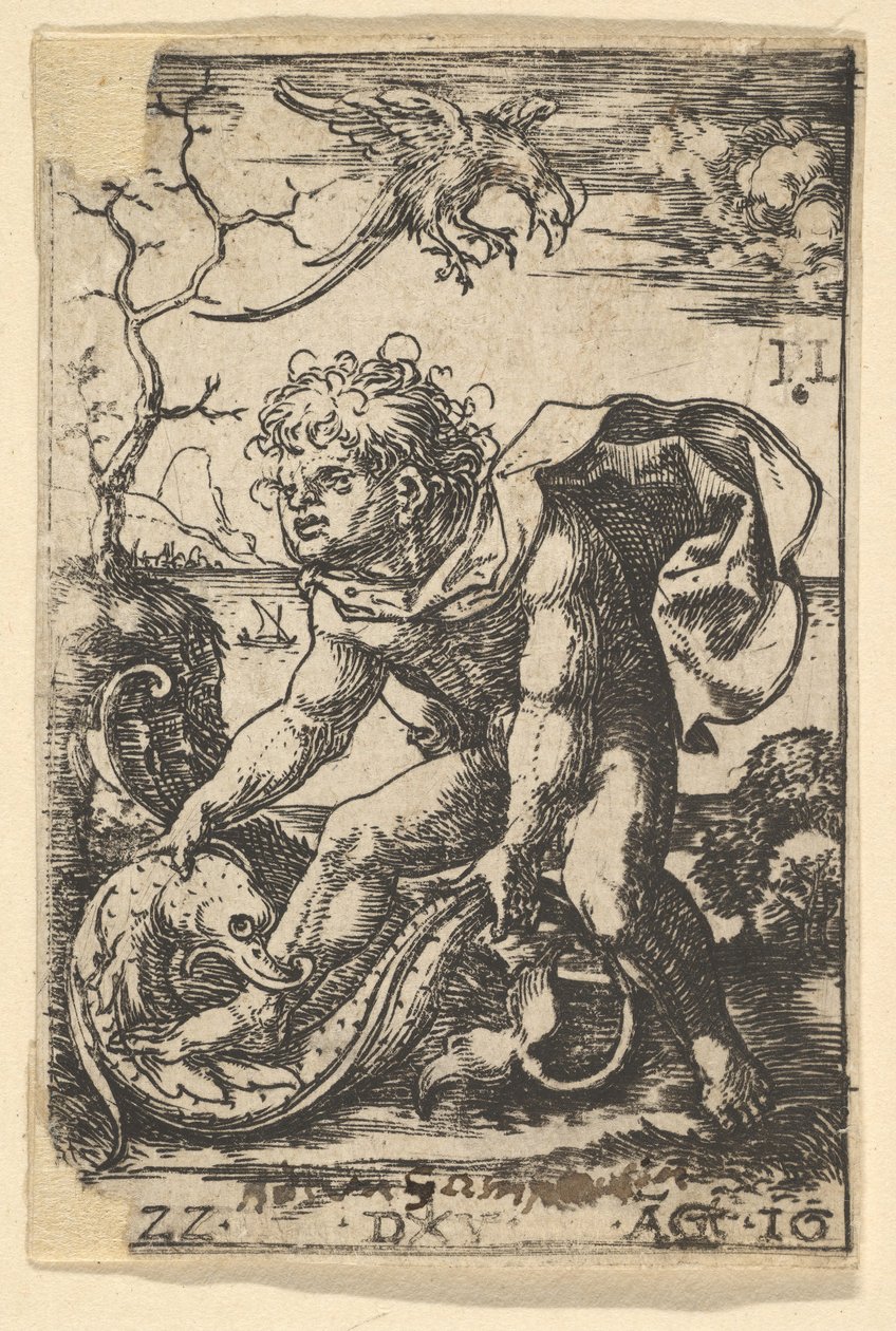 Homme avec un Poisson, 16 août 1522 - Dirck Vellert