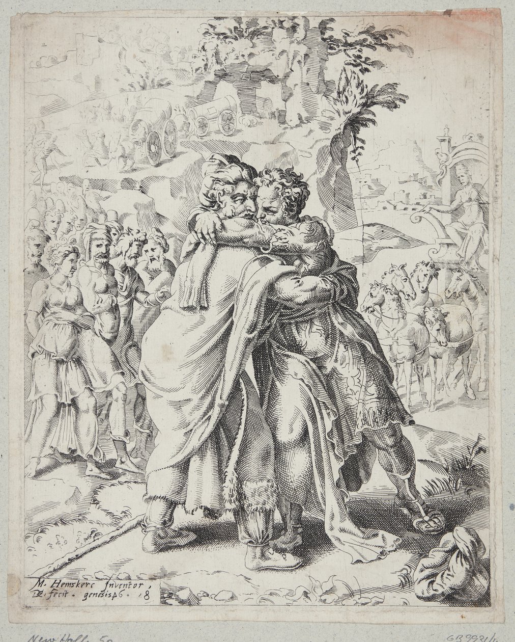 Joseph embrassant son père - Dirck Volckertsz. Coornhert
