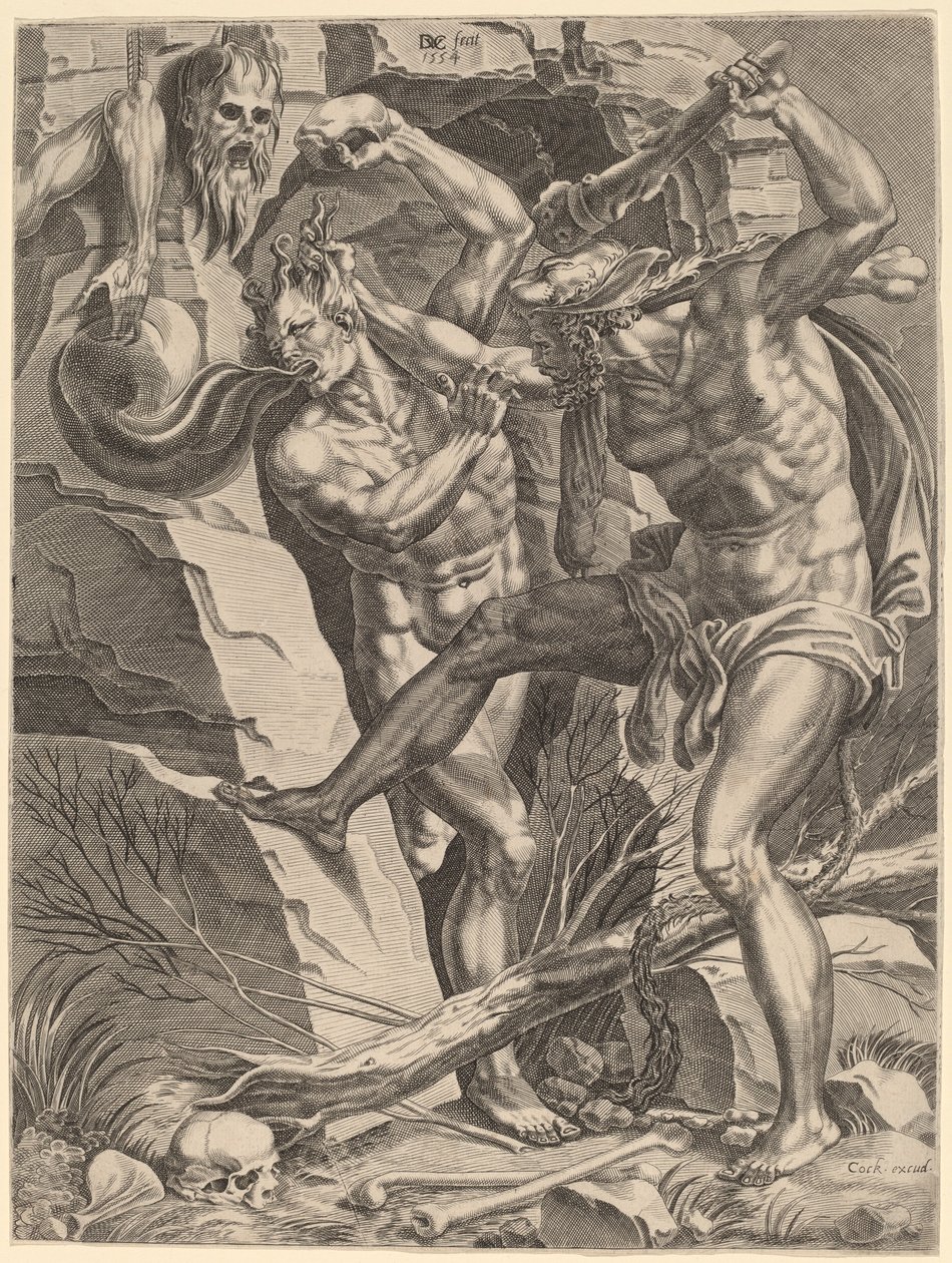 Hercule tuant Cacus - Dirck Volckertz Coornhert