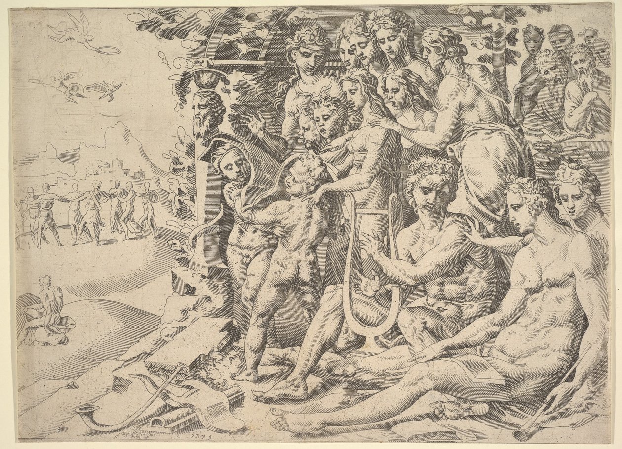 Apollon et les Muses - Dirck Volkertsen Coornhert