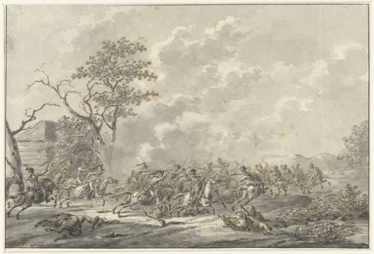 Combat de cavaliers - Dirk Langendijk