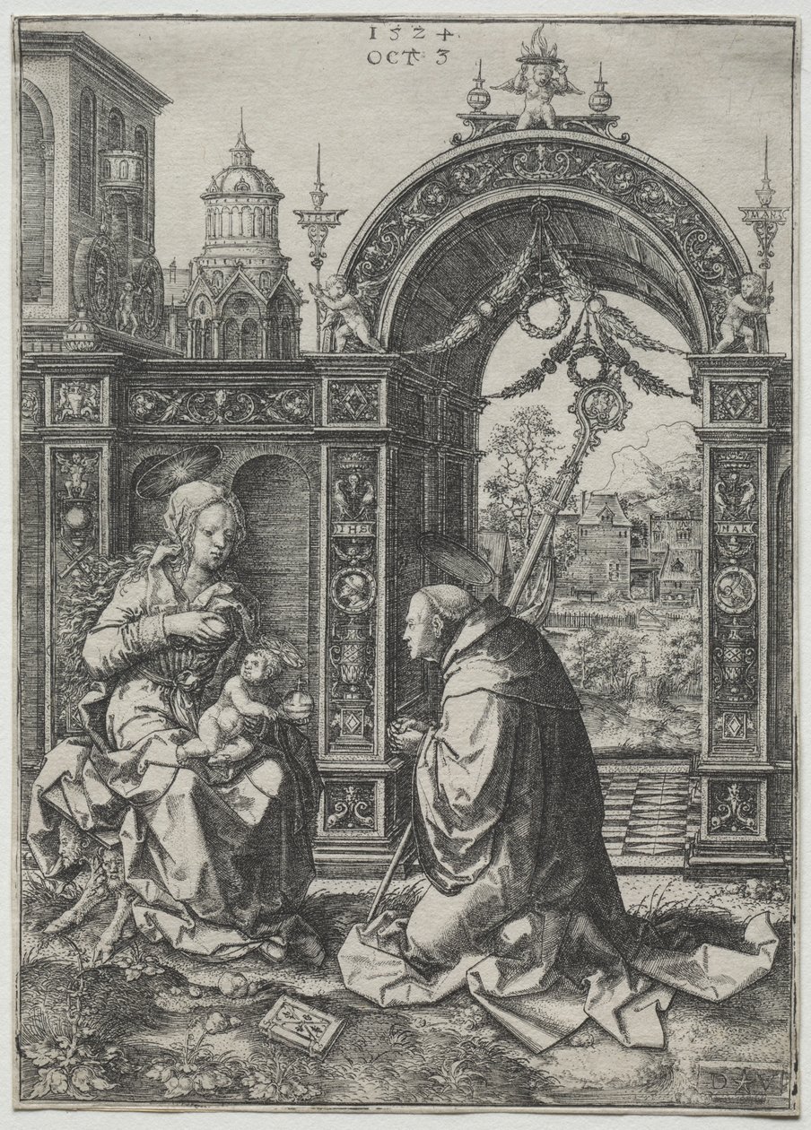 La vision de Saint Bernard, 1524 - Dirk Vellert