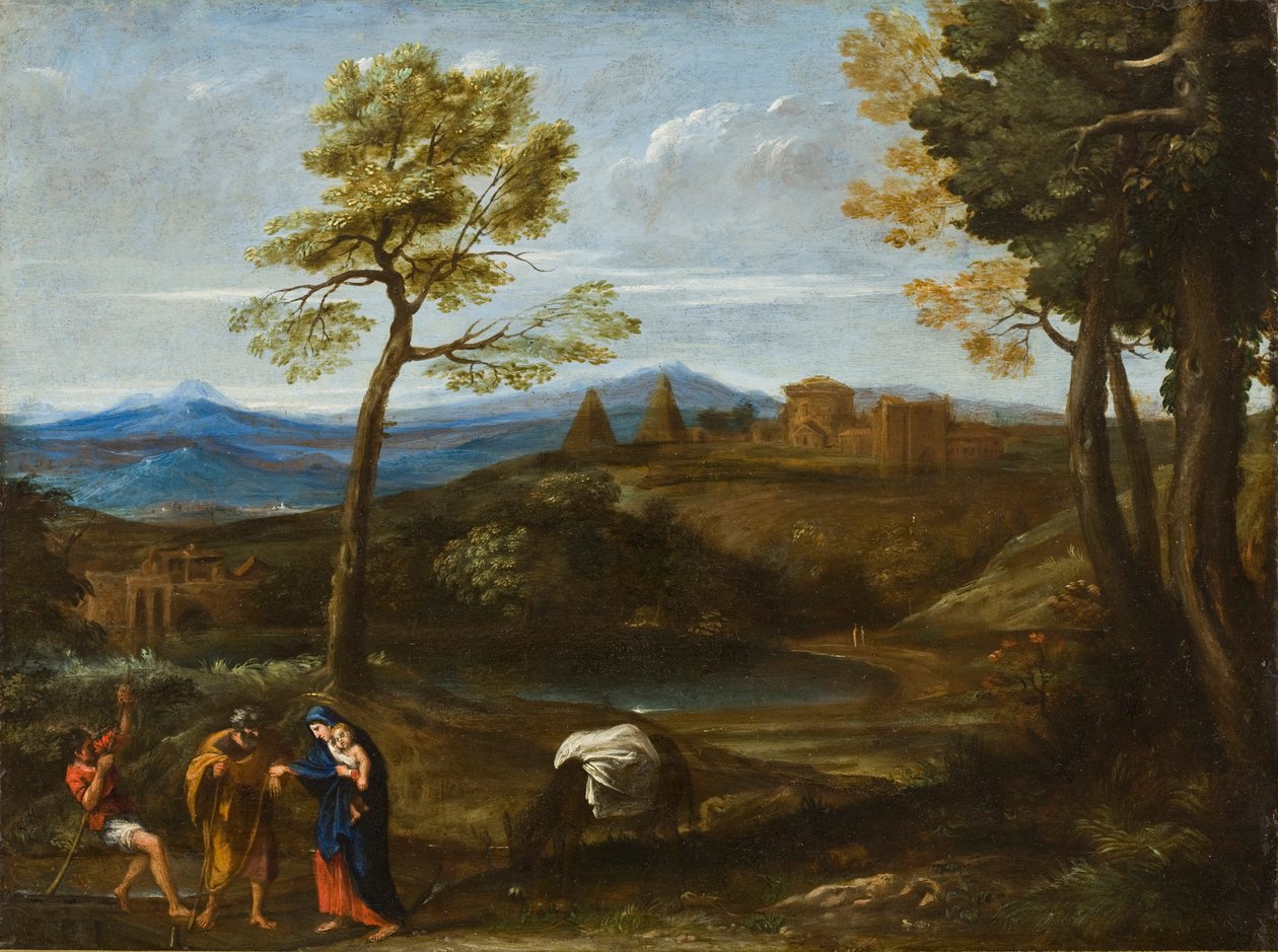 Paysage avec la fuite en Égypte, c.1605 - Domenichino