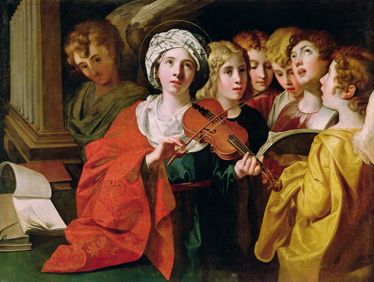 Sainte Cécile avec un chœur - Domenichino