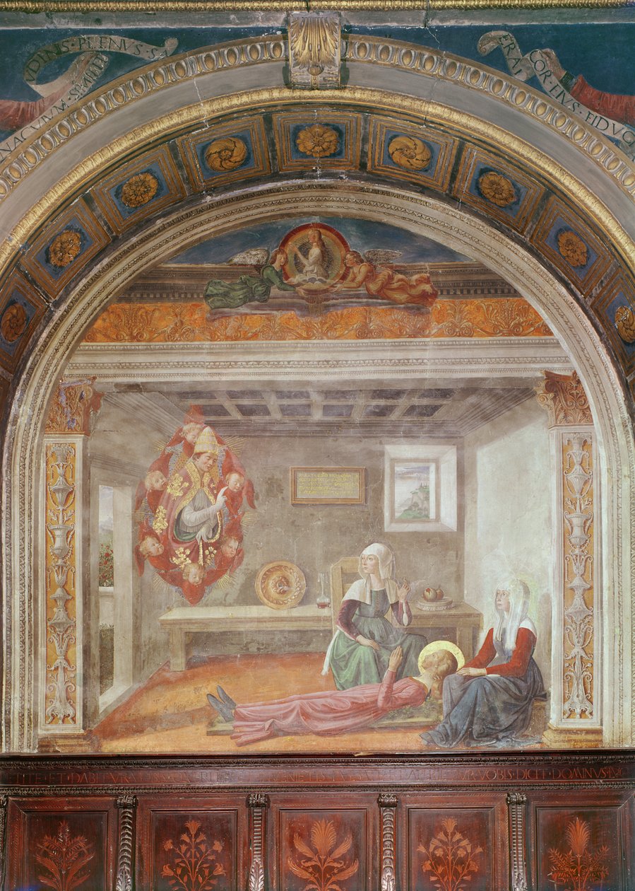 Vision de Sainte Fina de Saint Grégoire, avant 1485 - Domenico Ghirlandaio