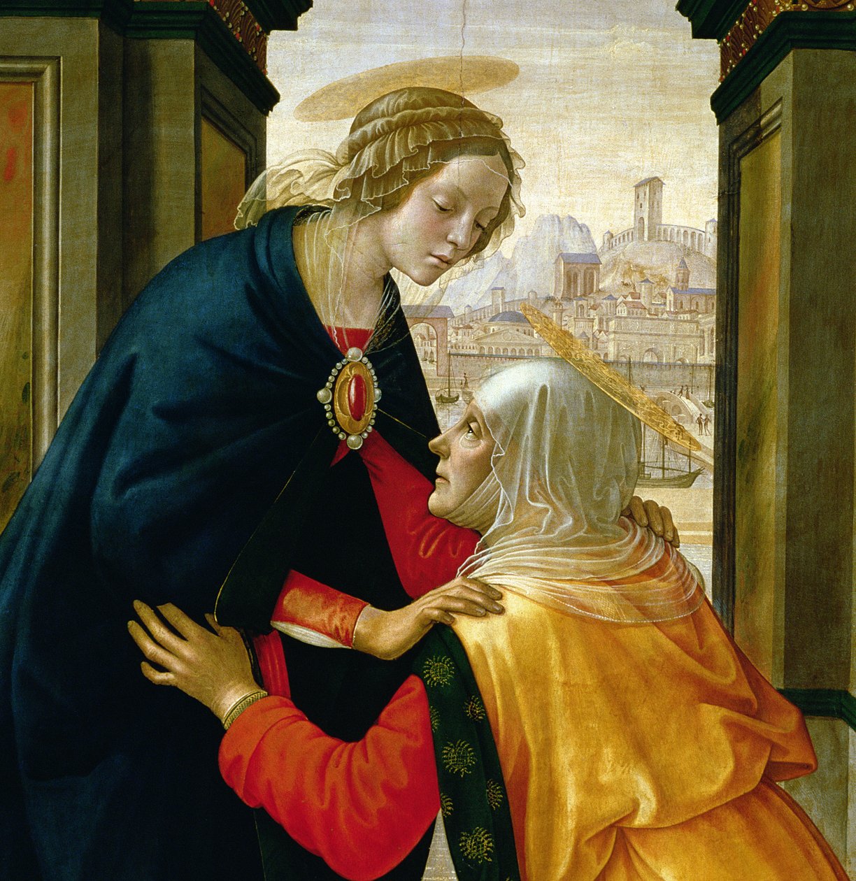 La Visitation, 1491 (détail) - Domenico Ghirlandaio