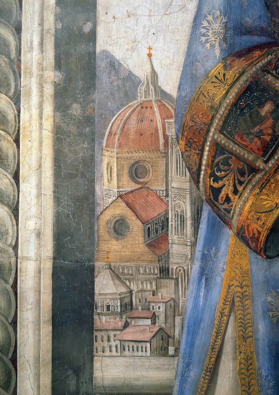 Le Dôme, détail de la fresque dans la Sala dei Gigli, c1470 - Domenico Ghirlandaio