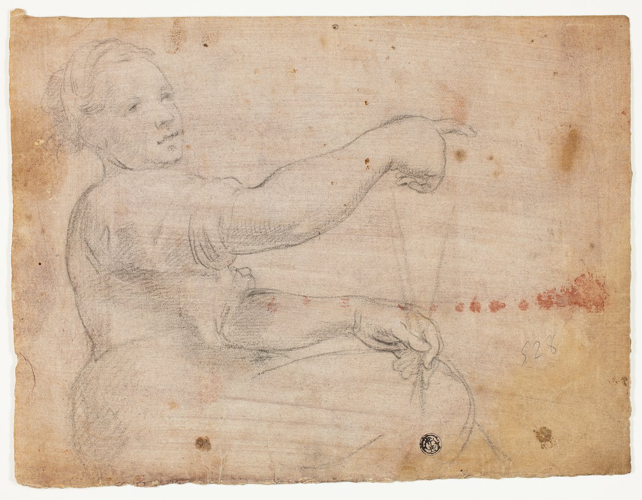 Fille assise - Domenico Fiasella