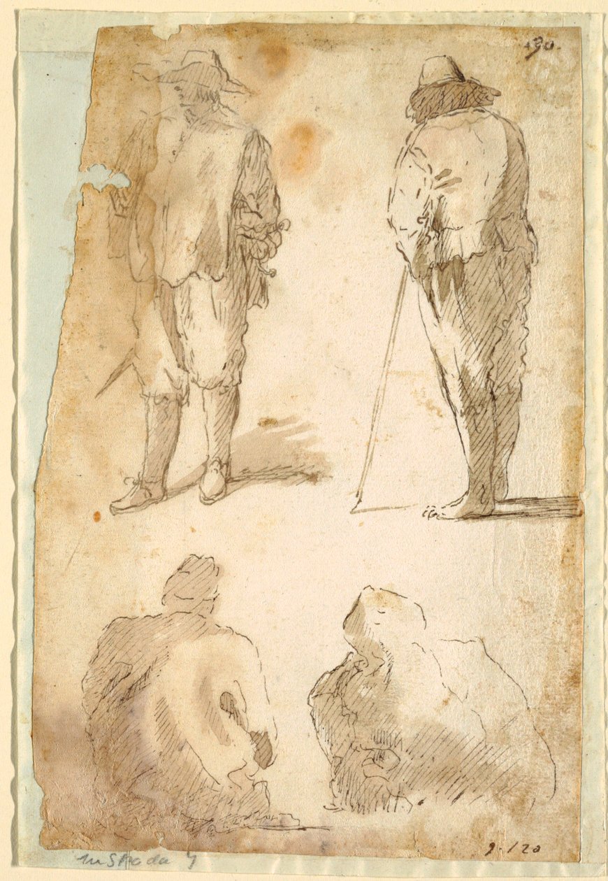 Quatre Hommes - Domenico Gargiulo, called Micco Spadaro
