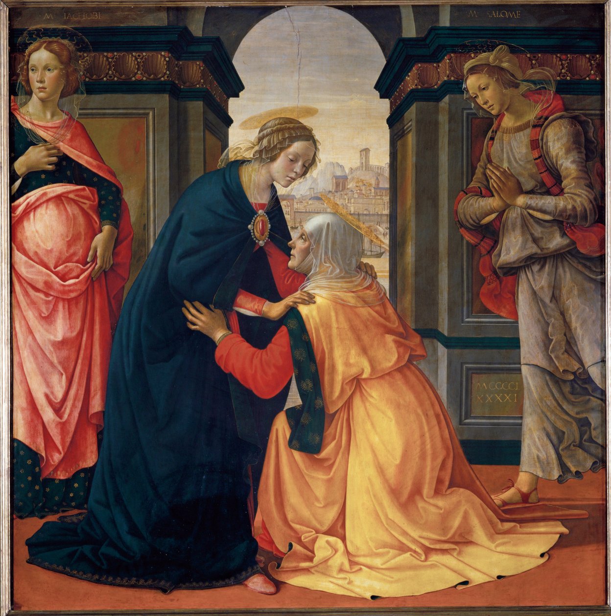 La visitation entre Marie-Jacobie et Marie-Salome … - Domenico Ghirlandaio