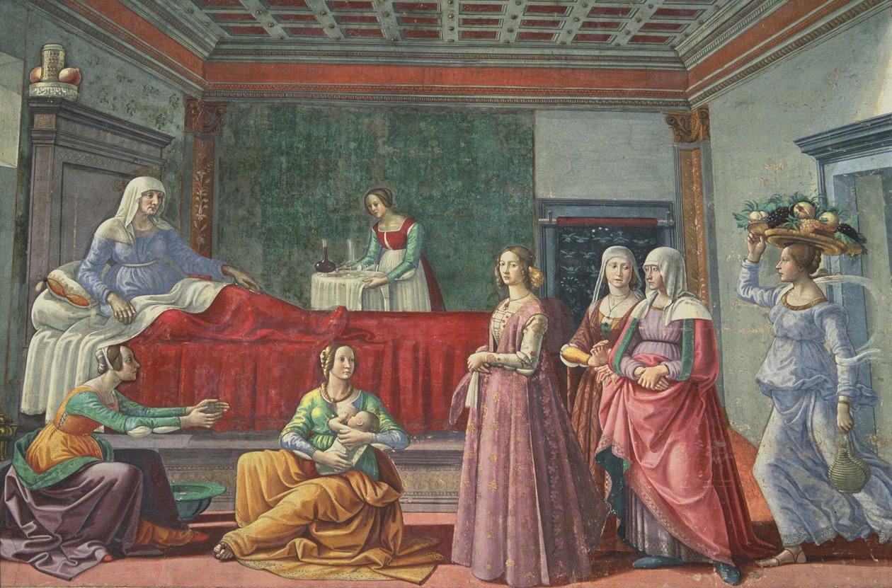 La Naissance de Saint Jean-Baptiste - Domenico Ghirlandaio