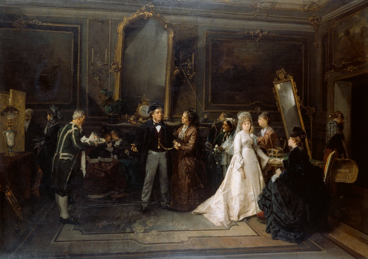 Le mariage est parti en fumée - Domenico Induno
