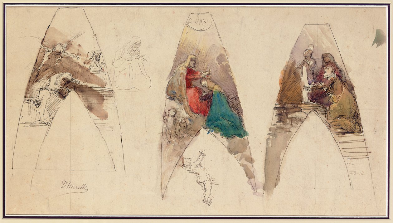 Esquisses pour un retable - Domenico Morelli