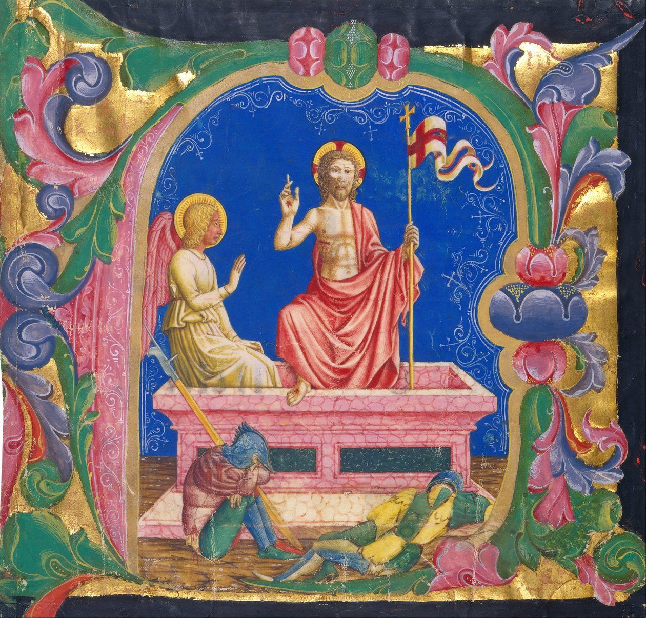 Résurrection, dans une initiale A - Domenico Pagliarolo