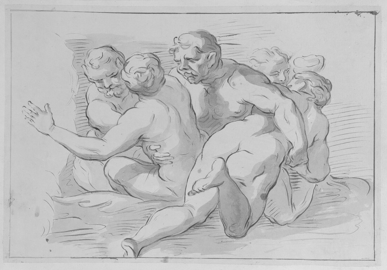 Groupe de nymphes et de satyres - Domenico Parodi