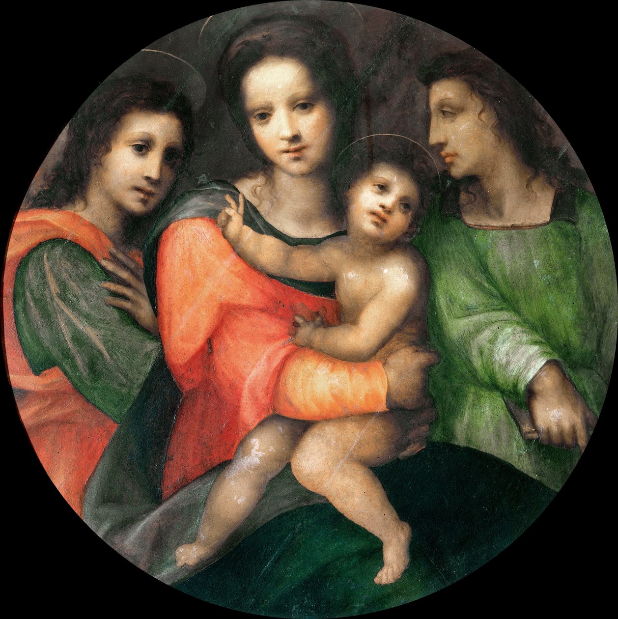 Madone et Enfant avec deux anges - Domenico Puligo
