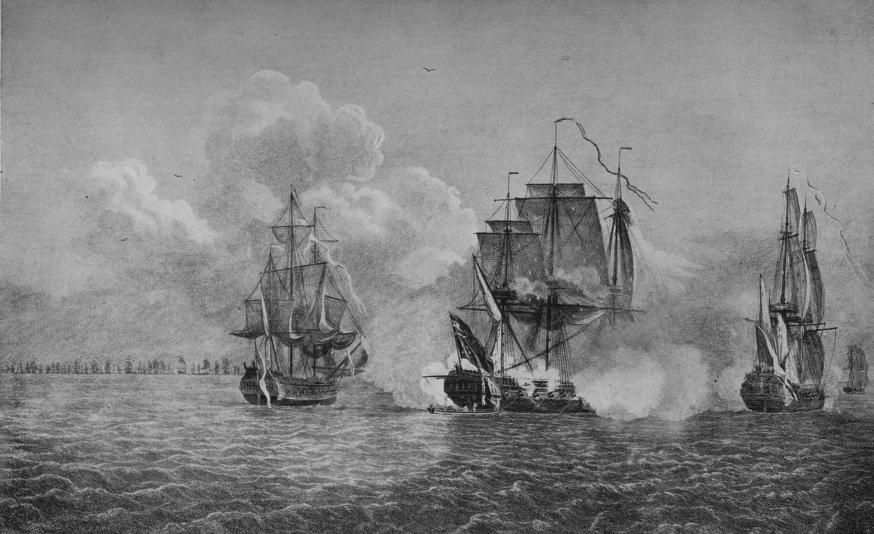 Capture du Thétis et du Phénix, vers 1770 - Dominic Serres