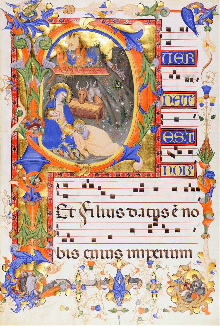 Nativité, dans une initiale P - Don Silvestro dei Gherarducci