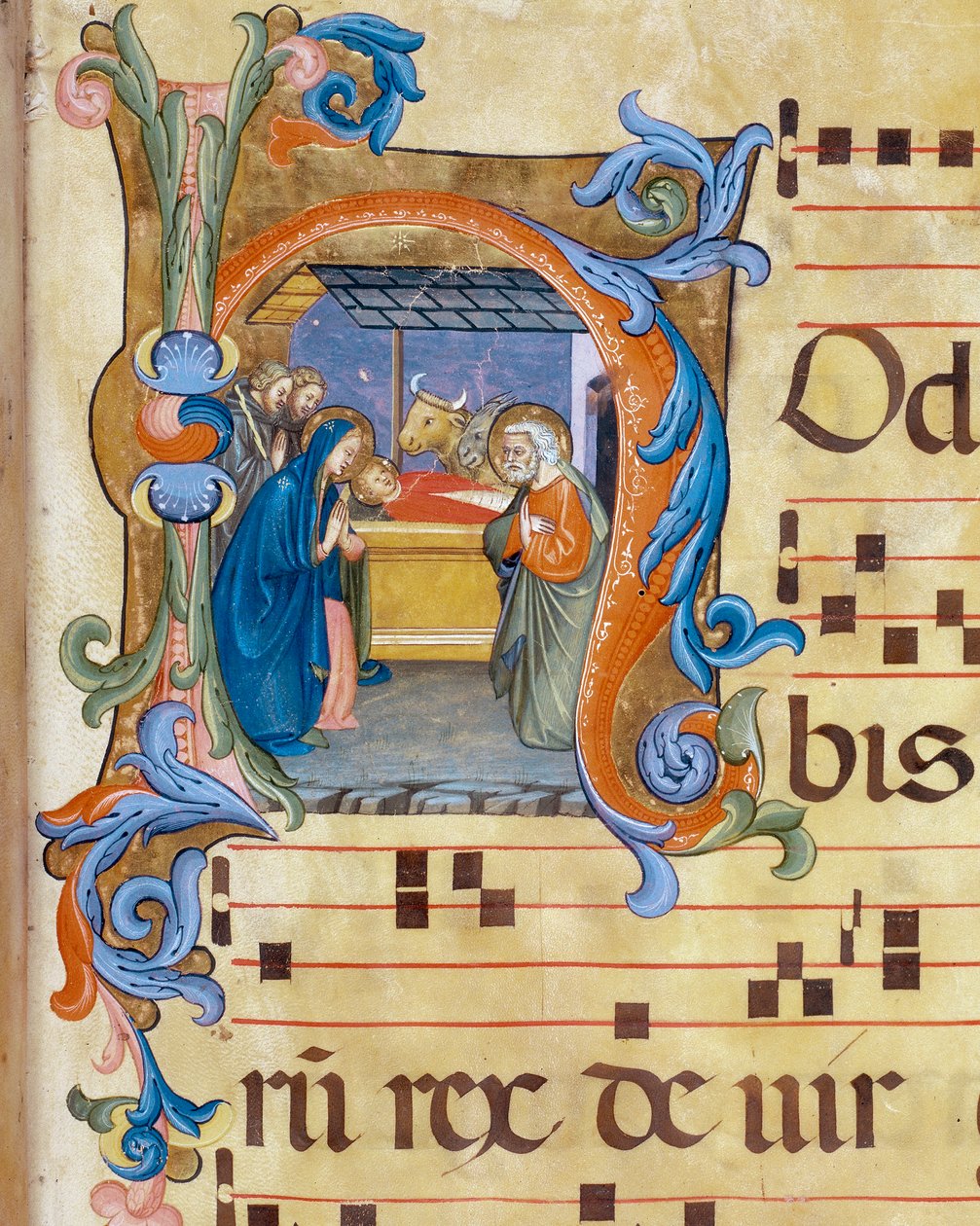 Nativité, détail miniature de l