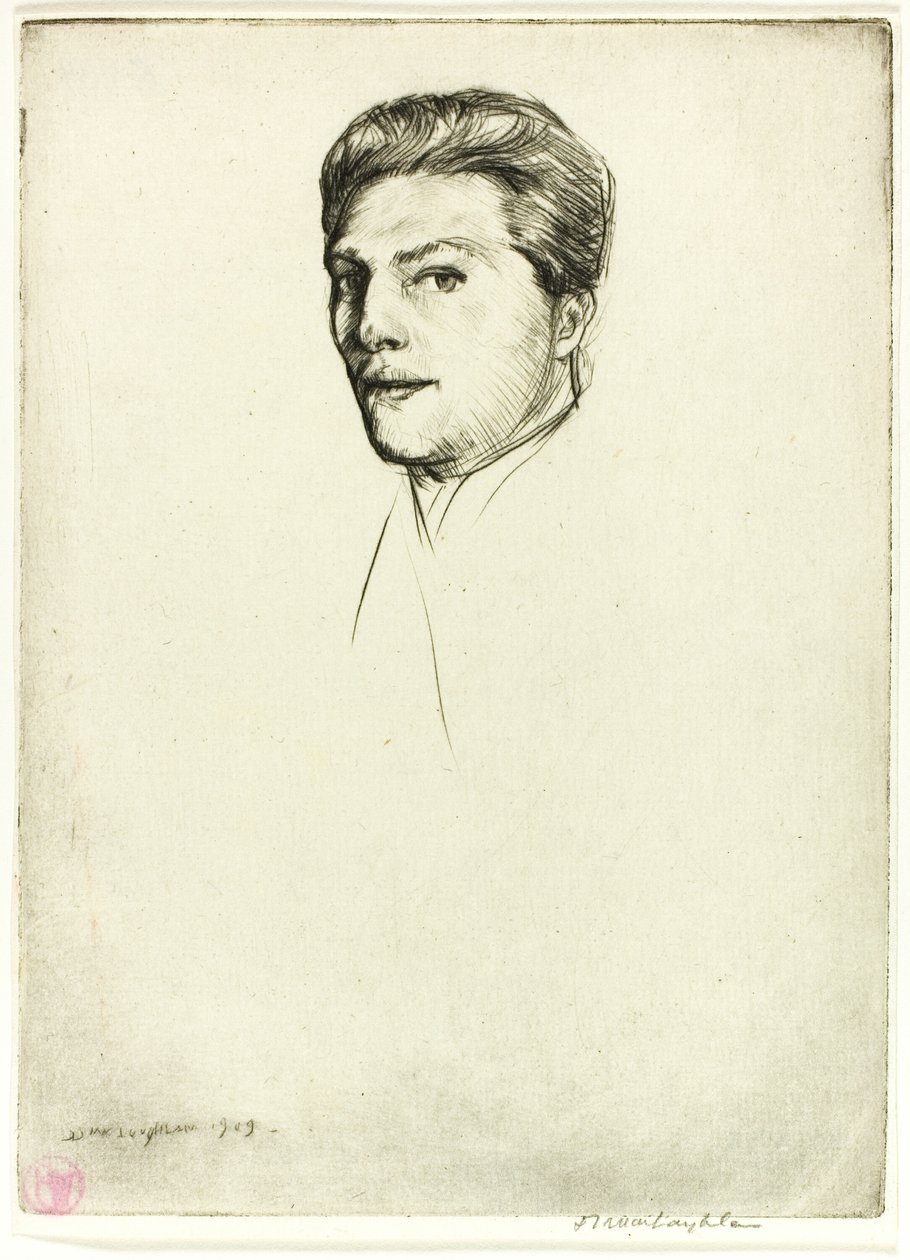 Pointe sèche numéro cinq: Portrait - Donald Shaw MacLaughlan