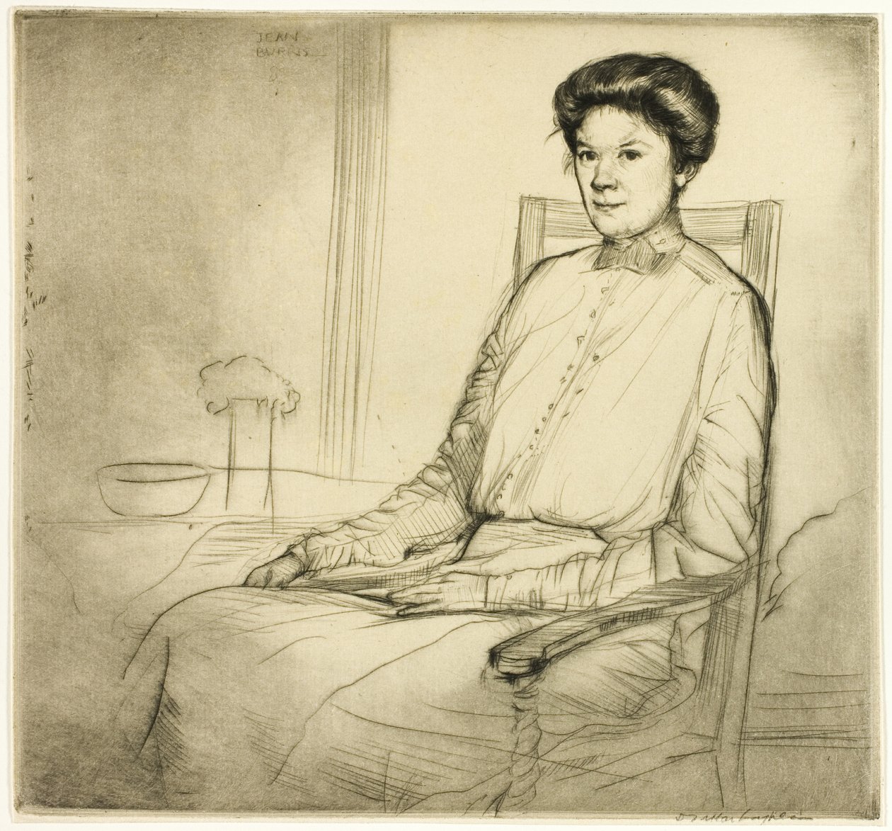 Portrait (drypoint numéro trois) - Donald Shaw MacLaughlan